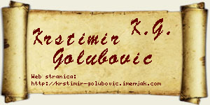 Krstimir Golubović vizit kartica